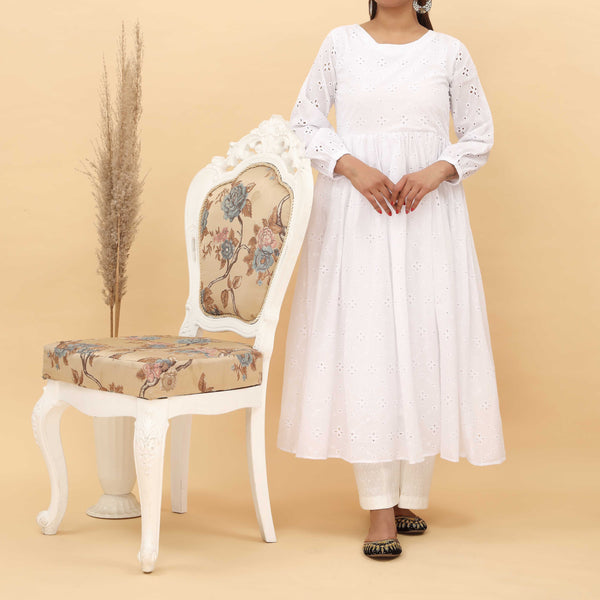 1PC- Schifili Embroidered Cotton Lawn Shirt With Lining PS5018