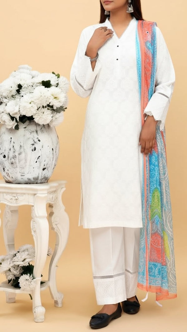 3PC- Printed Cambric Suit PS5023