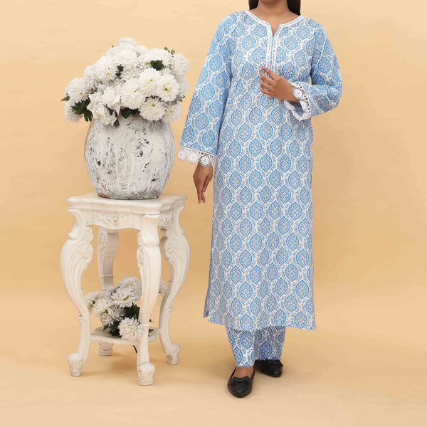 2PC-  Printed Cambric Cord Set PS5026