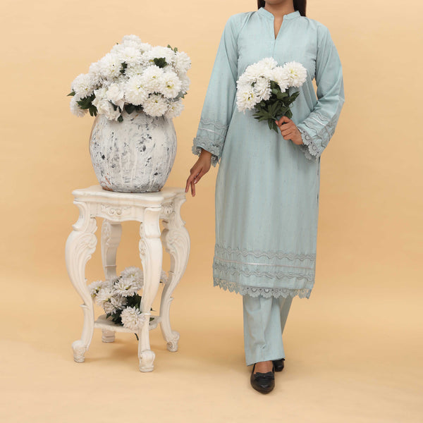 2PC- Embellished Cambric Cord Set PS5033