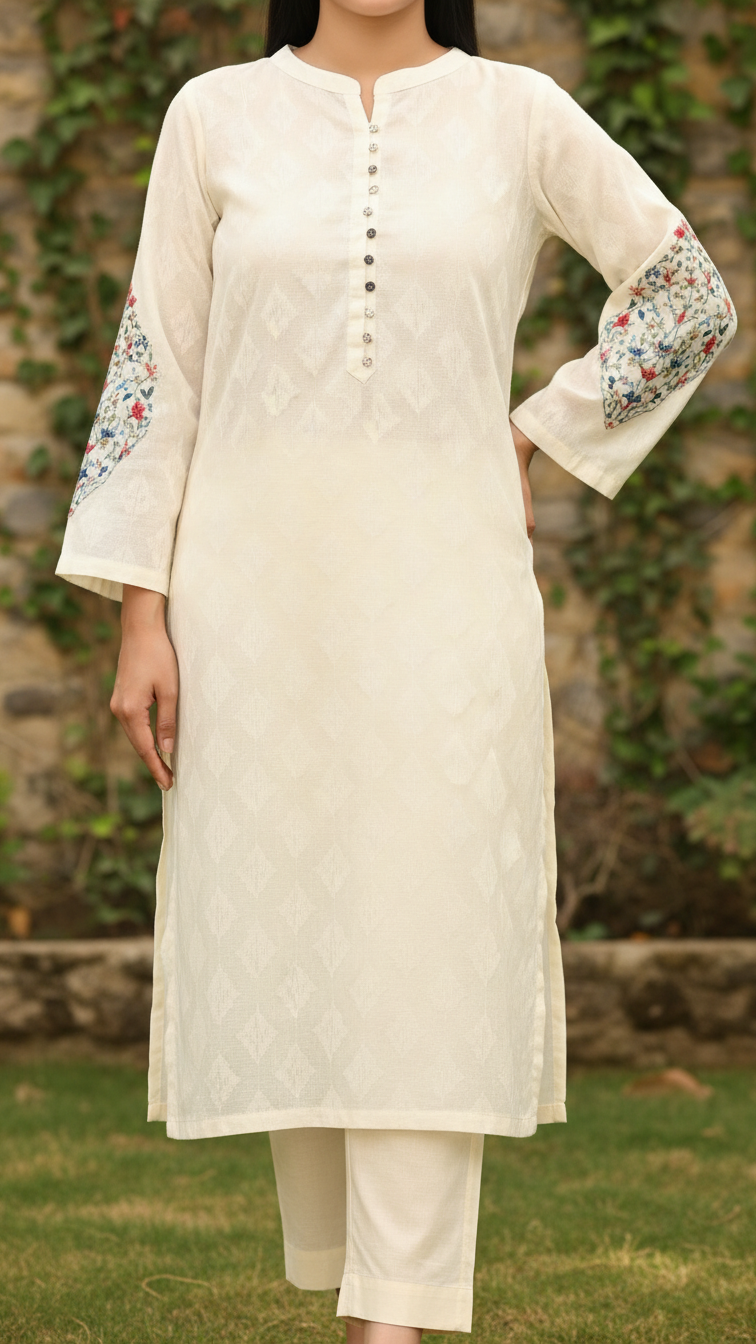 1PC- Puff Printed Lawn Shirt PS5078