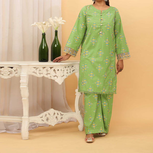 2PC- Screen Printed Cambric Suit PS5083