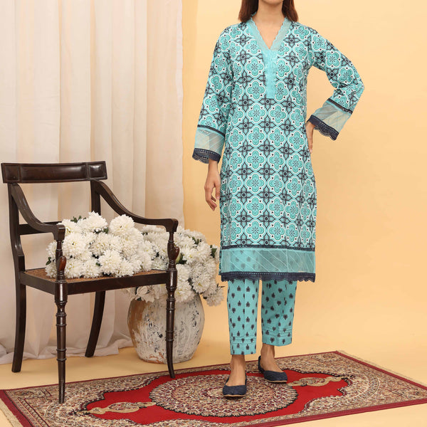 2PC- Screen Printed Suit PS5087