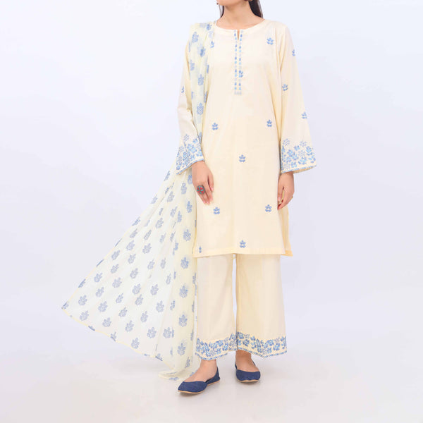 3 PC- Cotton Cambric Suit PS5088