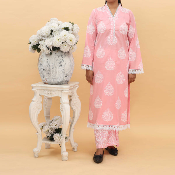 2PC-  Printed Cambric Cord Set PS5098