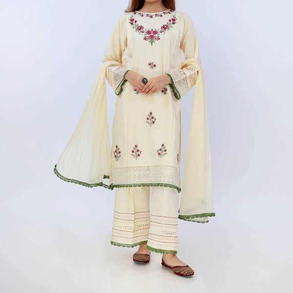 Sweet Corn <br> 3 PC Embroidered Suit PS5127