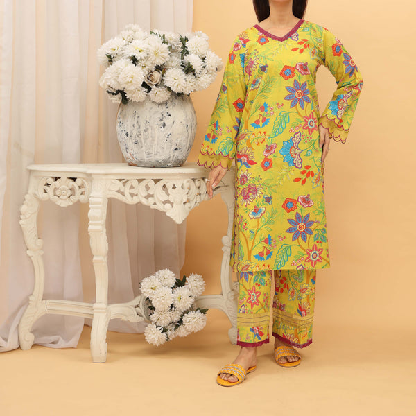 2PC- Digital Printed Cambric Suit PS5134