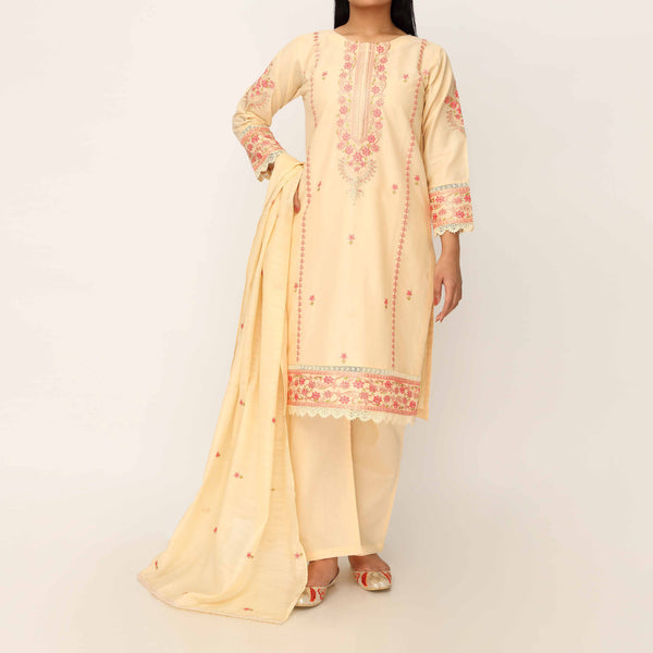 3PC- Cambric Embellished Suit PS5146