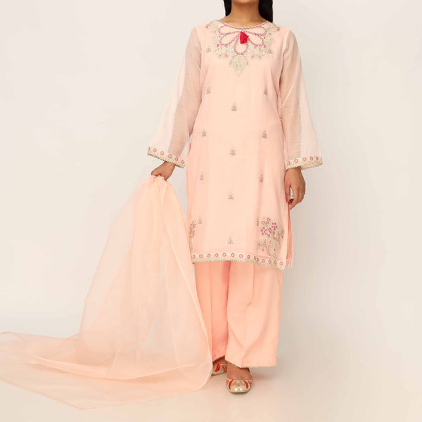 3PC- Cotton Khadi Net Suit PS5154