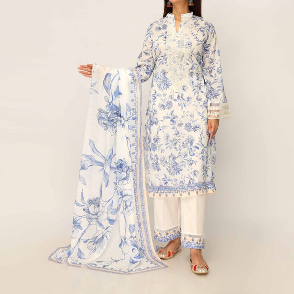 3PC- Digital Printed Lawn Suit PS5158