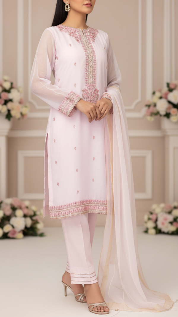 3PC- Cotton Khadi Net Suit PS5178