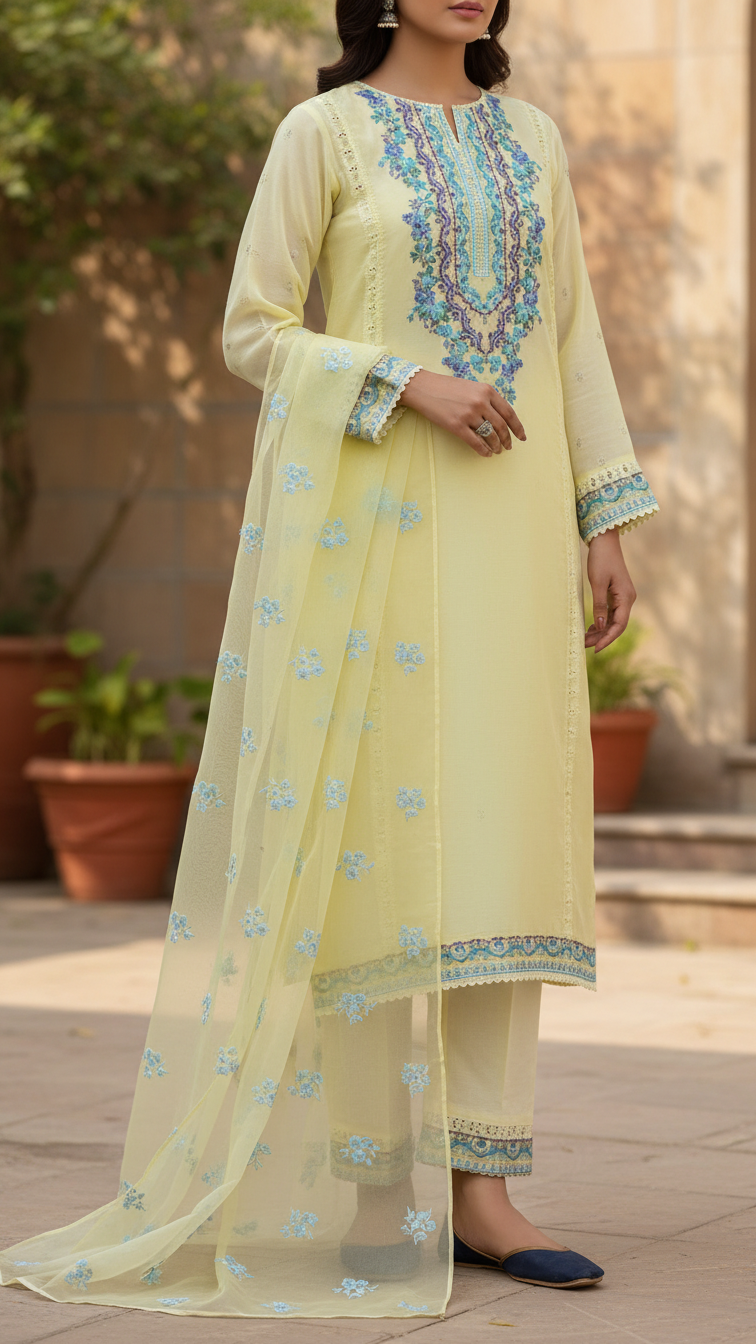 3PC- Paper Cotton Suit PS5190