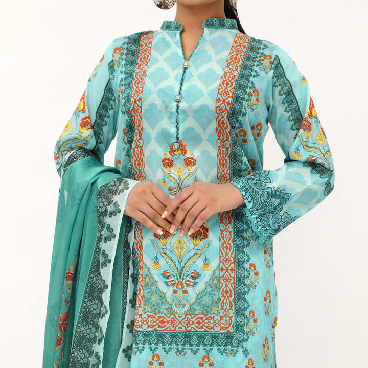 3PC- Digital Printed Lawn Suit PS5192