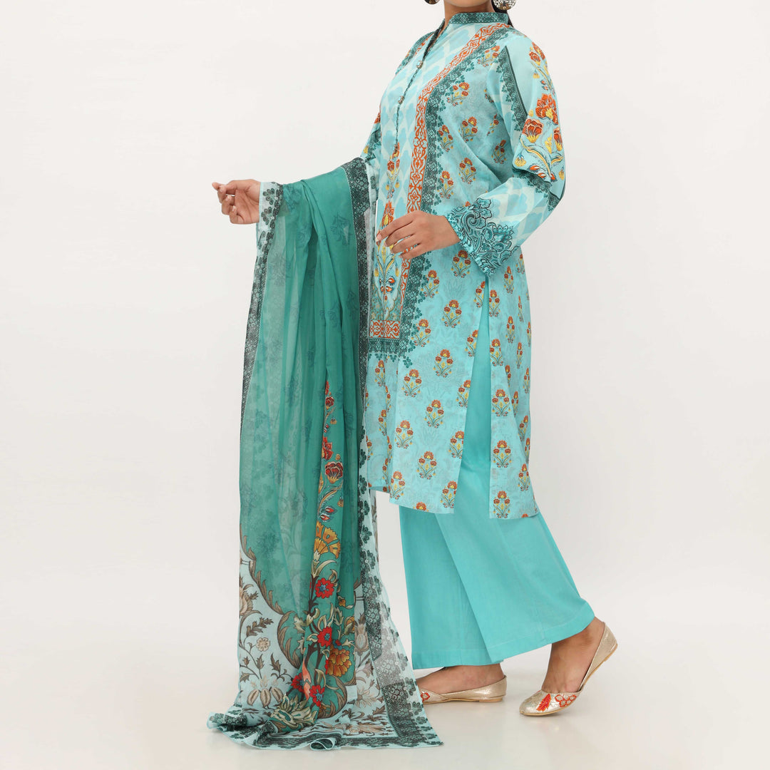 3PC- Digital Printed Lawn Suit PS5192
