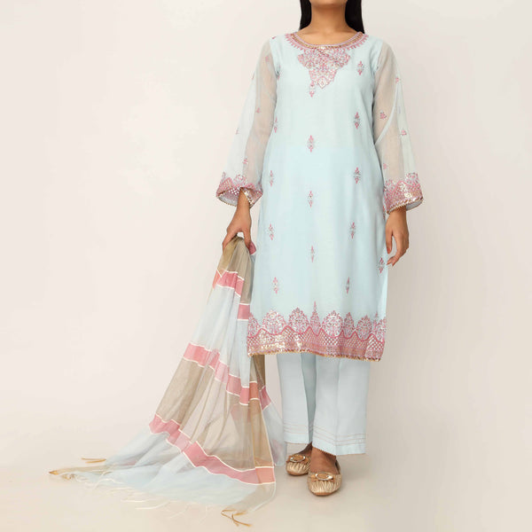 3PC- Cotton Khadi Net Suit PS5194