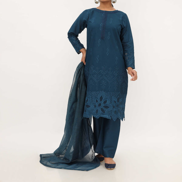 3PC- Embroidered Cambric Suit PS5205