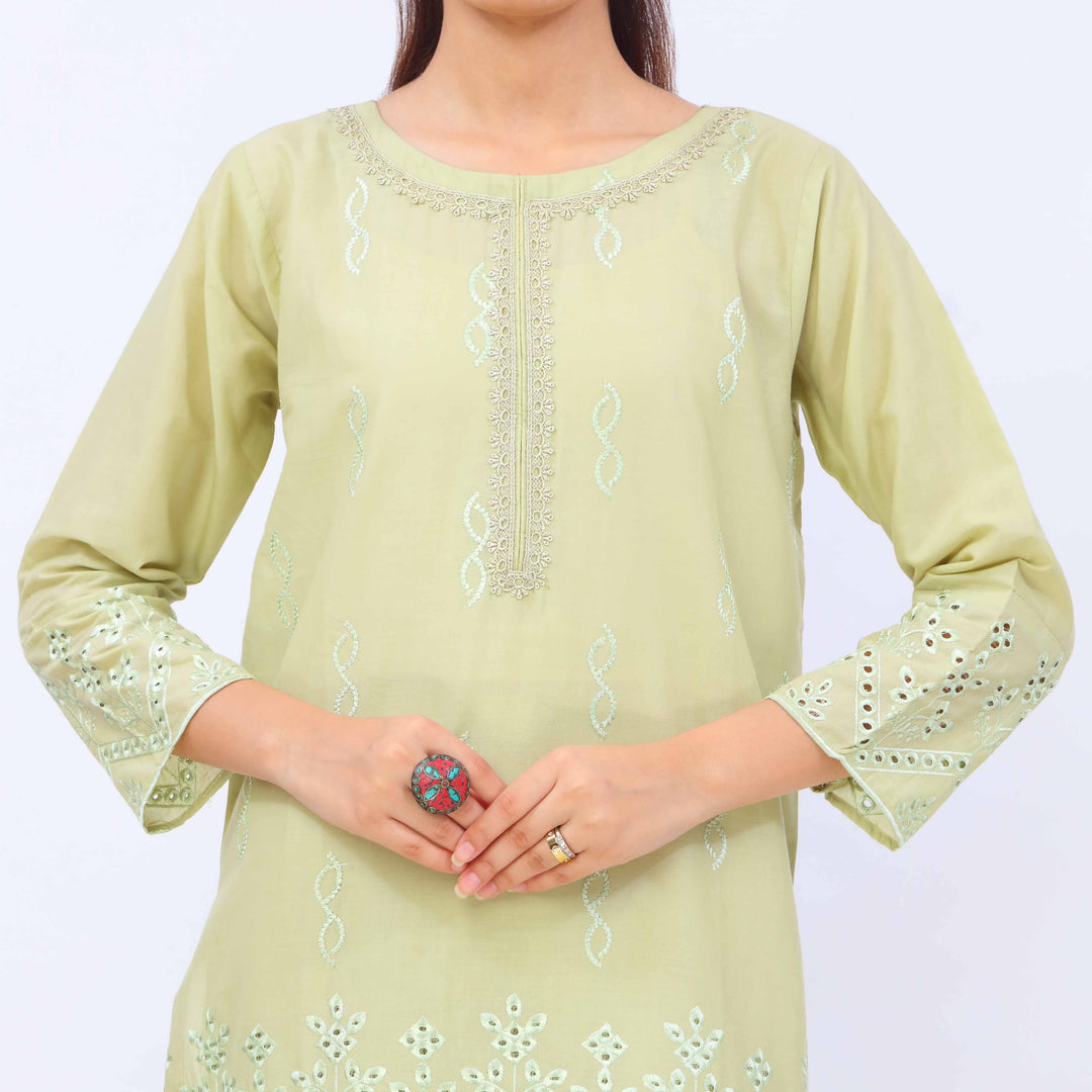 3 PC- Embroidered Cambric Suit PS5206