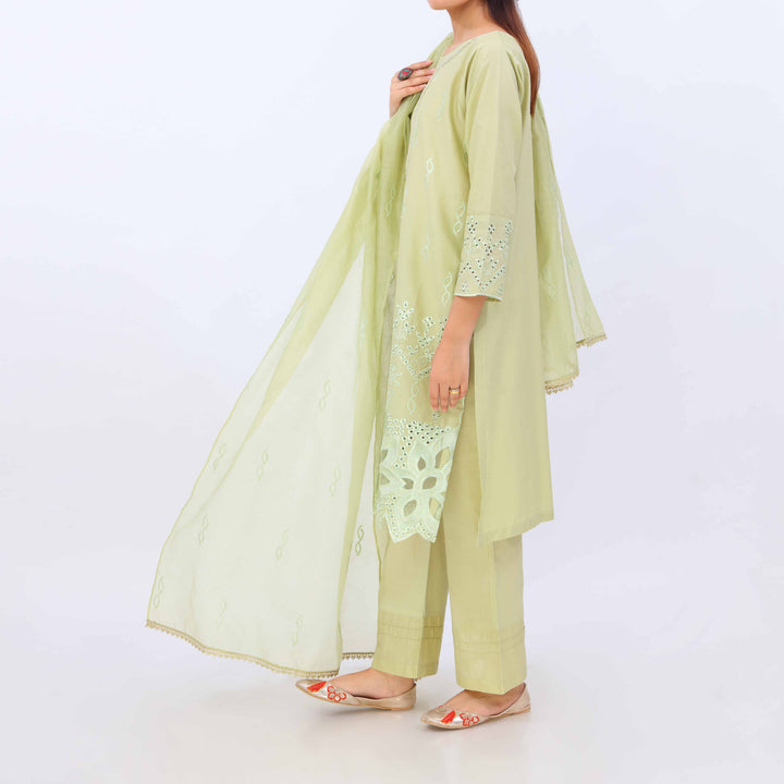 3 PC- Embroidered Cambric Suit PS5206