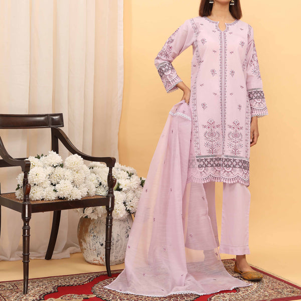 3PC- Embroidered Cambric Suit PS5210