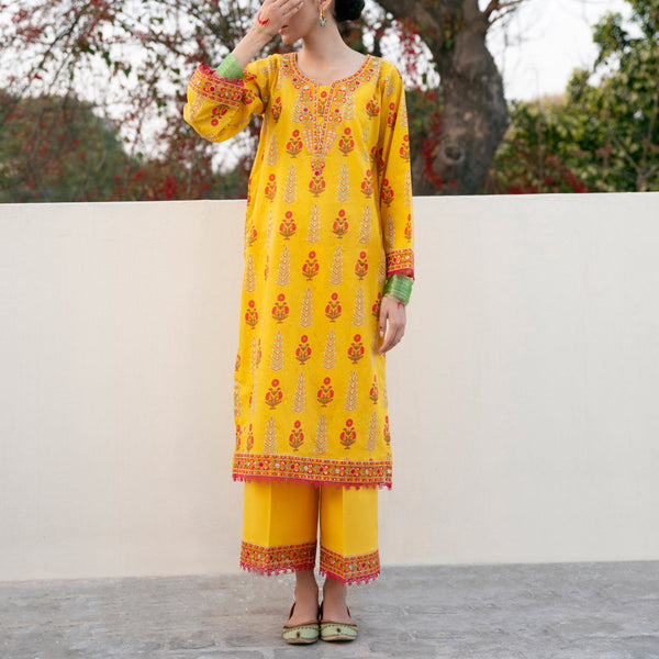 2PC- Digital Printed Cotton Cambric Suit PS5229