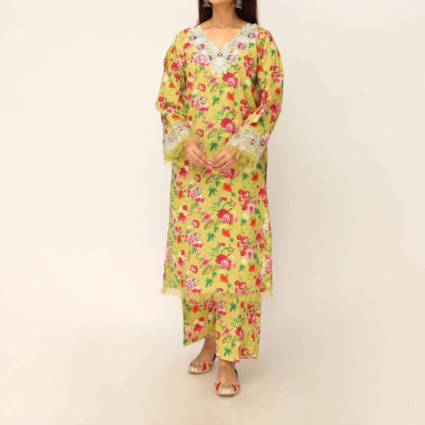 2PC- Digital Printed Cambric Co-ord Set PS5248