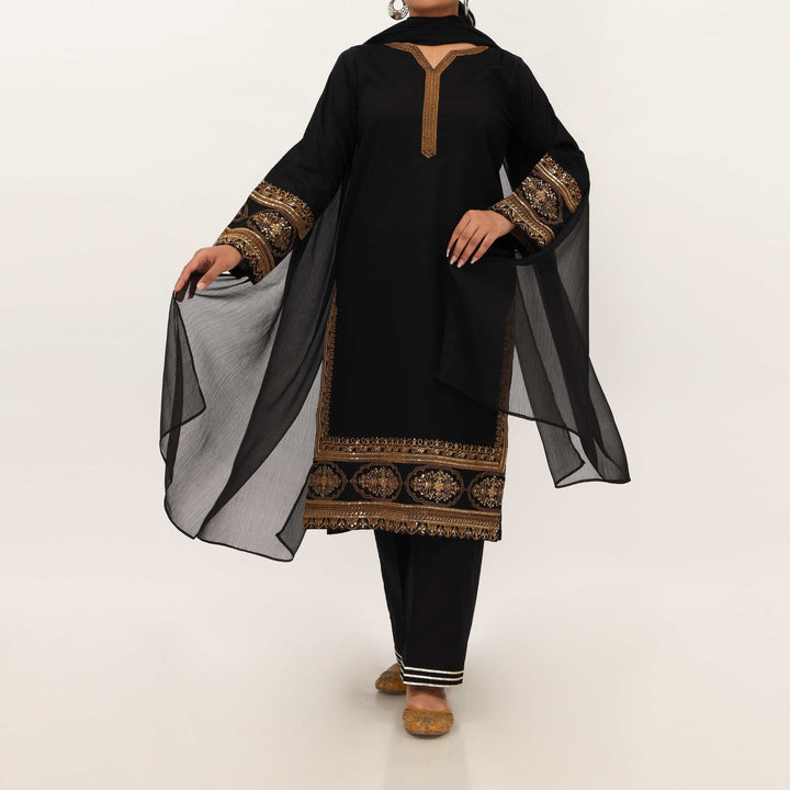 3PC- Cotton Cambric Suit PS5249