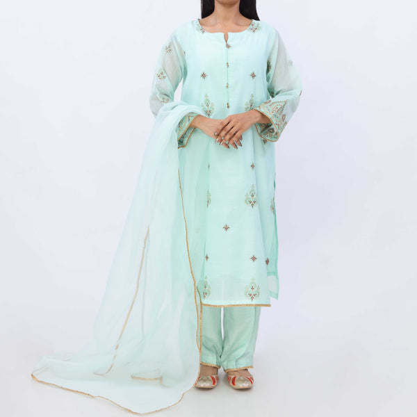 3PC- Dyed Paper Cotton Suit PS5257