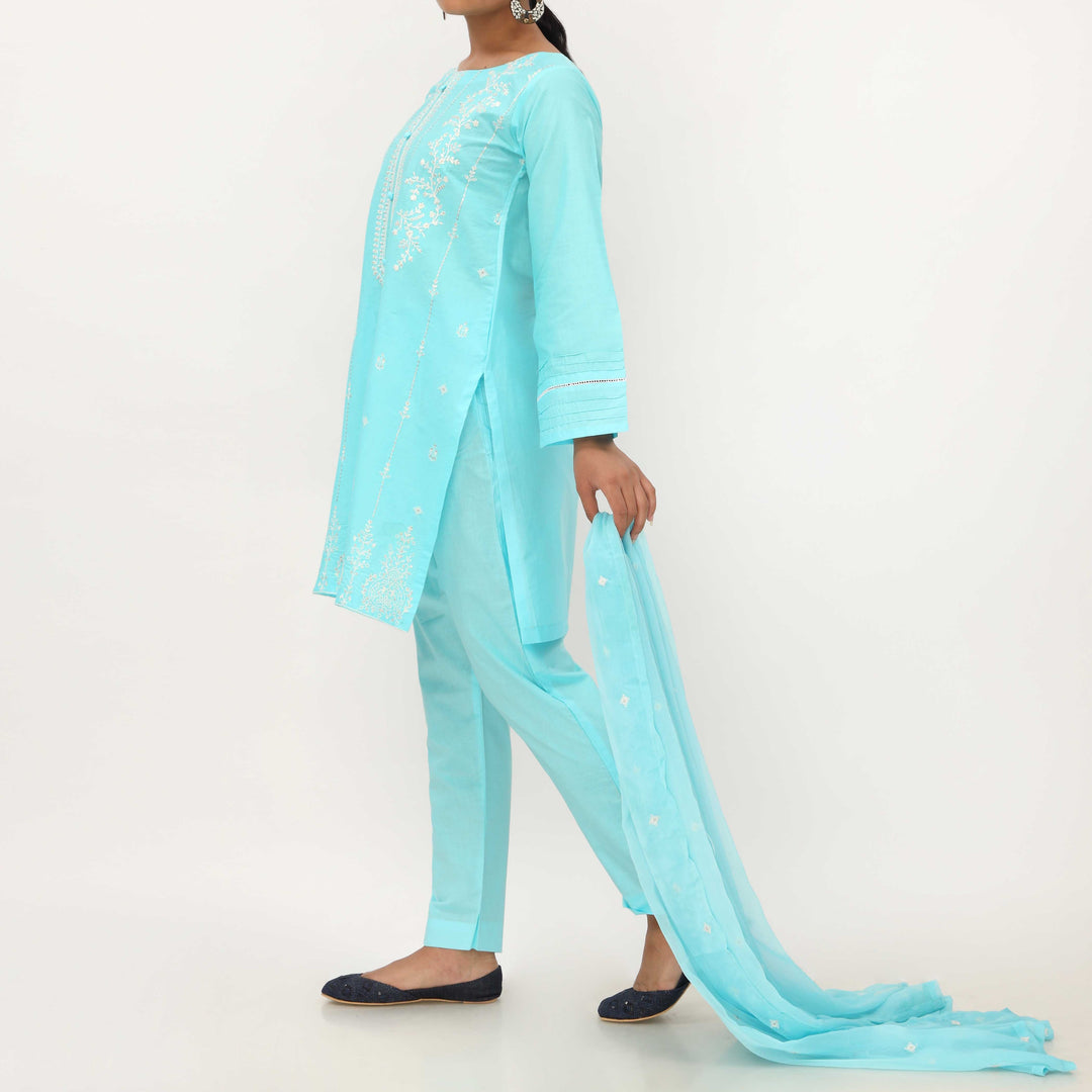 3PC- Embroidered Cambric Suit PS5260