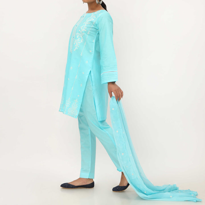 3PC- Embroidered Cambric Suit PS5260