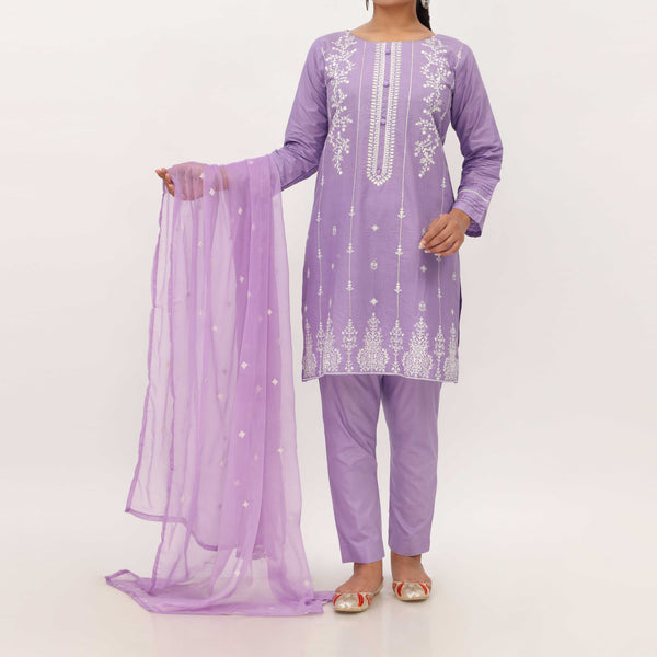 3PC- Embroidered Cambric Suit PS5261