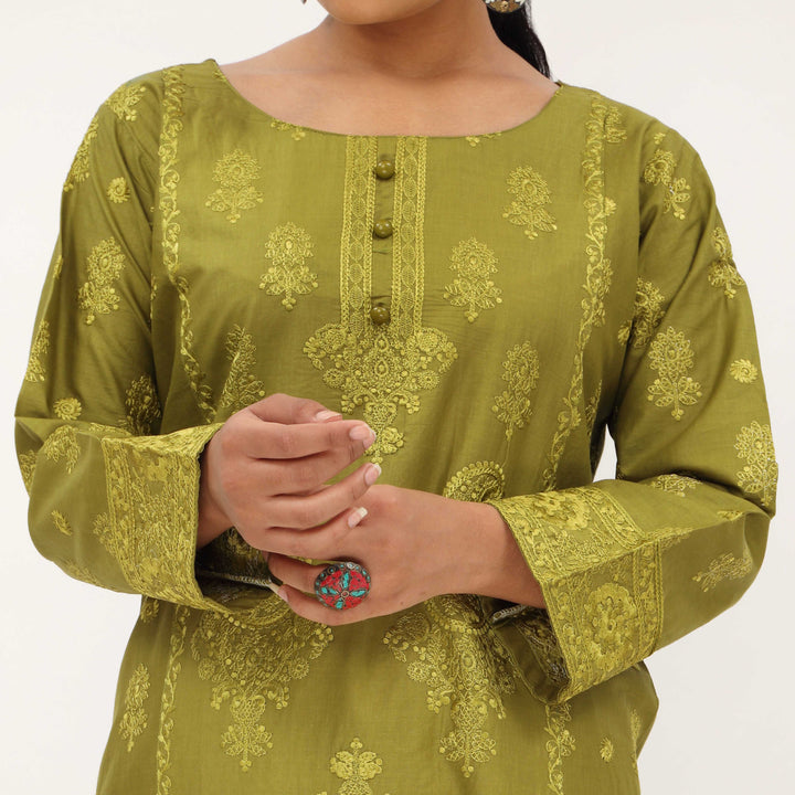3PC- Embroidered Cambric Suit PS5267