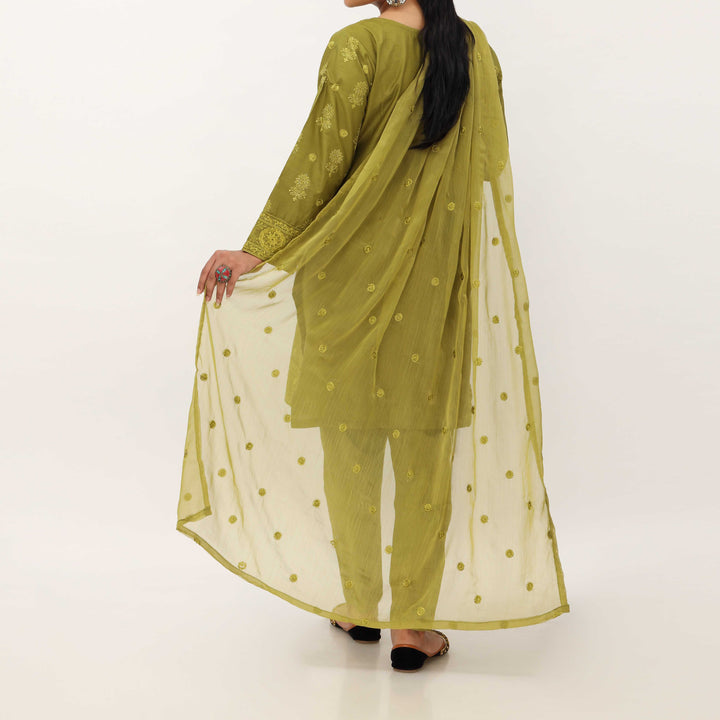 3PC- Embroidered Cambric Suit PS5267