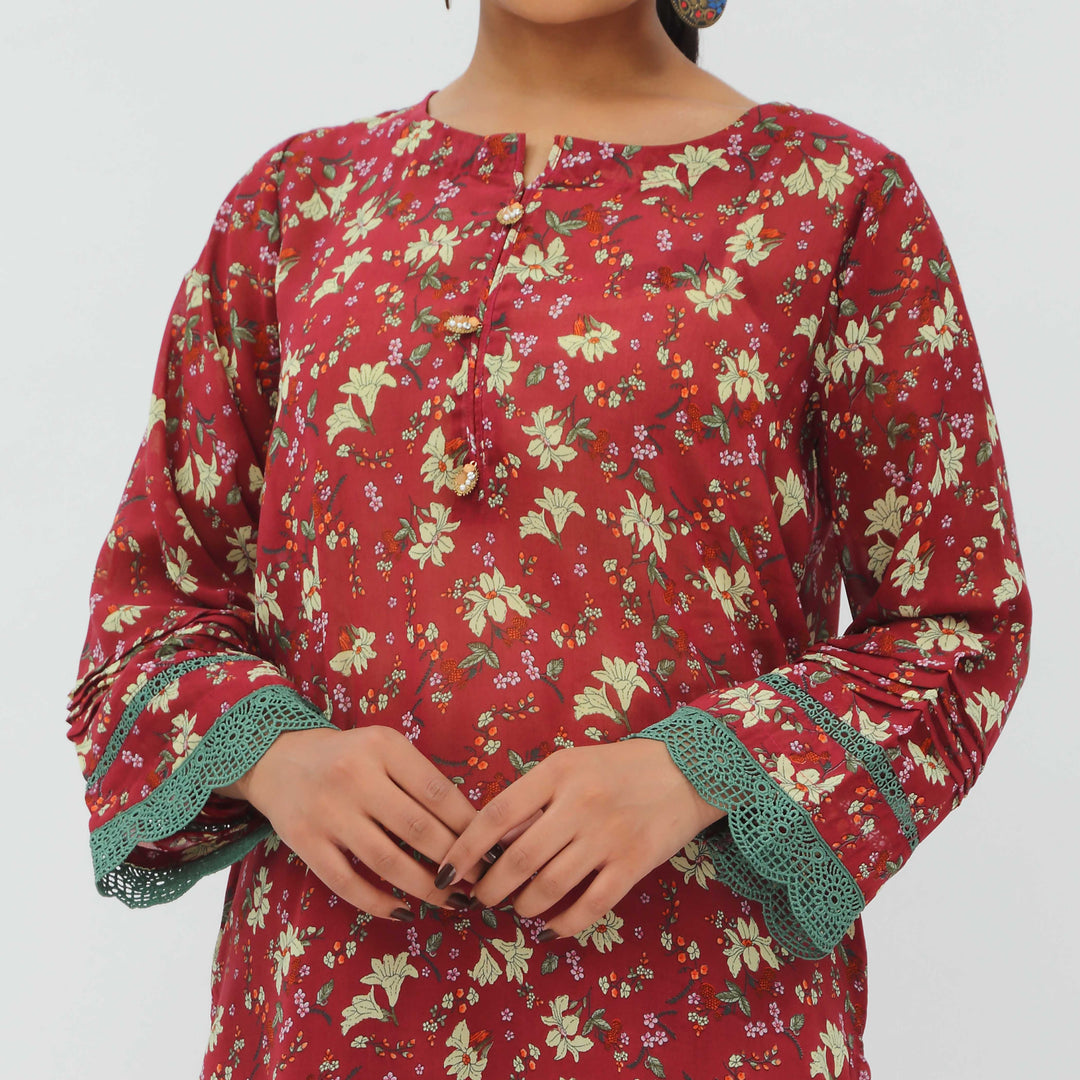 2PC- Digital Printed Georget Chiffon Suit PS5275