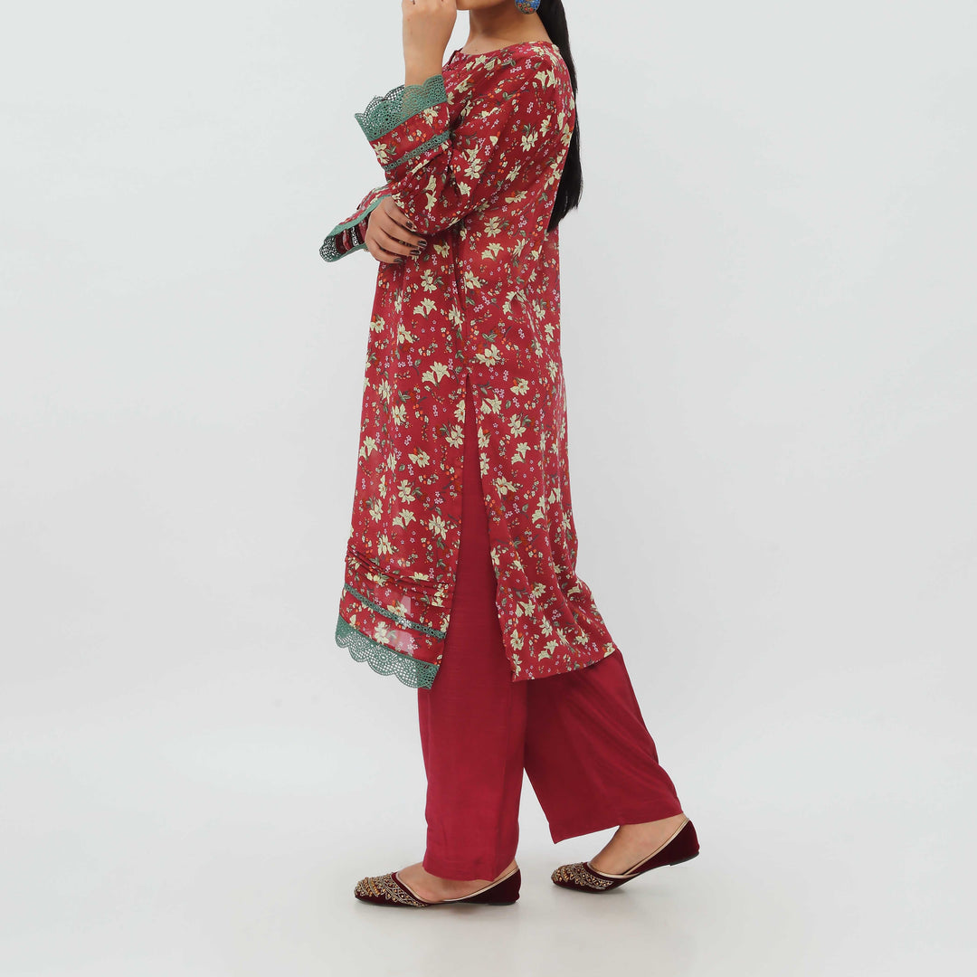 2PC- Digital Printed Georget Chiffon Suit PS5275