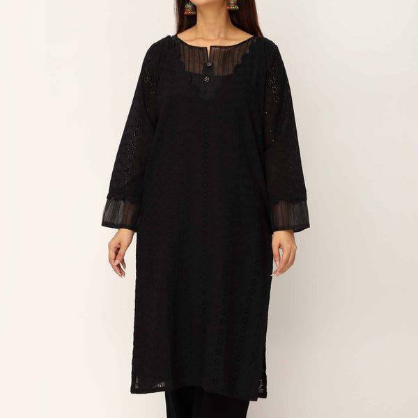 1PC- Schiffli Chikan Lawn Shirt PS5290