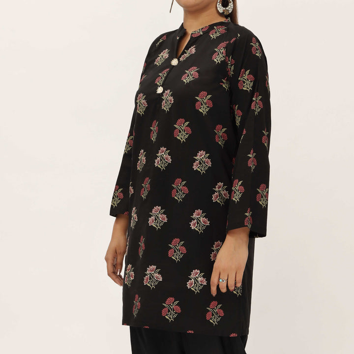 1PC- Screen Printed Cotton Cambric Shirt PS5291