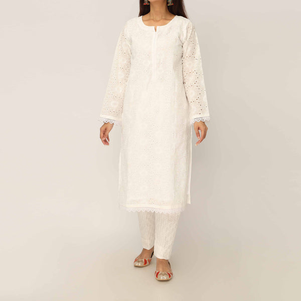 1PC- Schiffli Chikan Lawn Shirt PS5306
