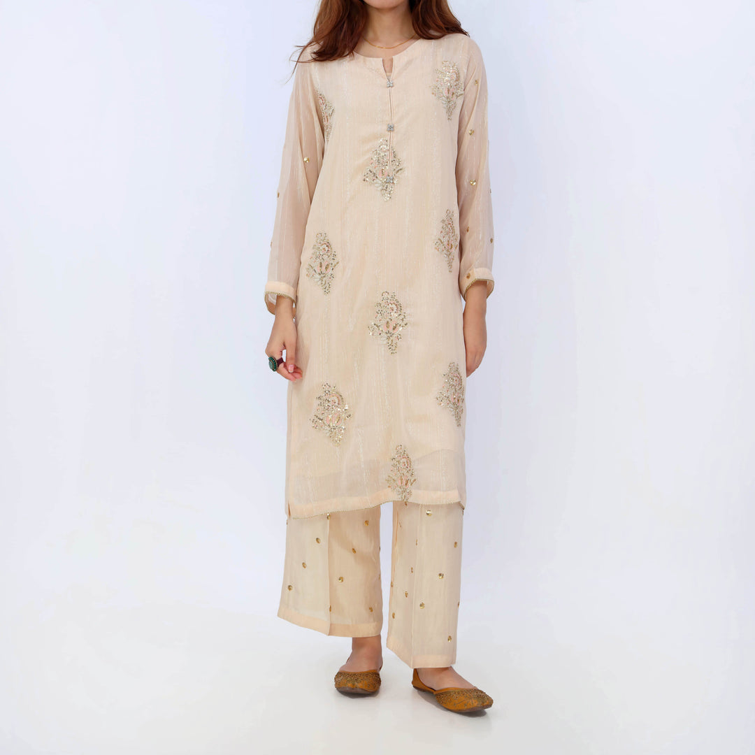 3PC- Chiffon Zari Suit PS5309