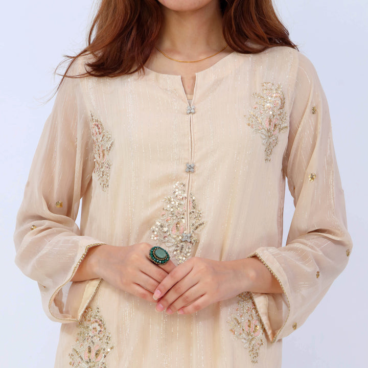 3PC- Chiffon Zari Suit PS5309