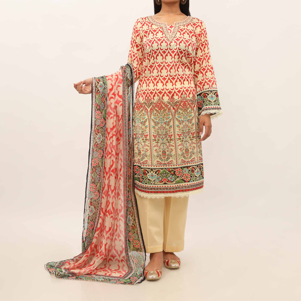 3PC- Digital Printed Lawn Suit PS5311