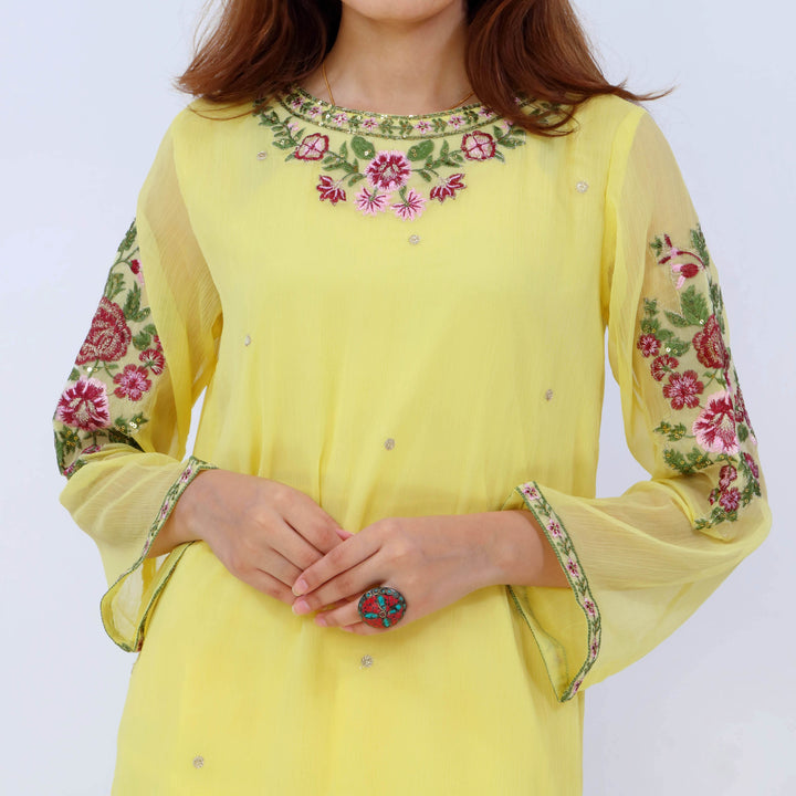 3PC- Crinkle Chiffon Suit PS5313