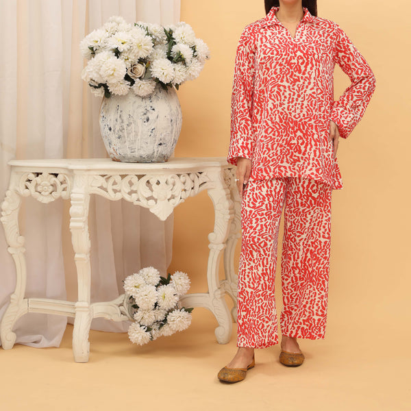 2PC- Digital Printed Grip Silk Co-Ord Set PS5317