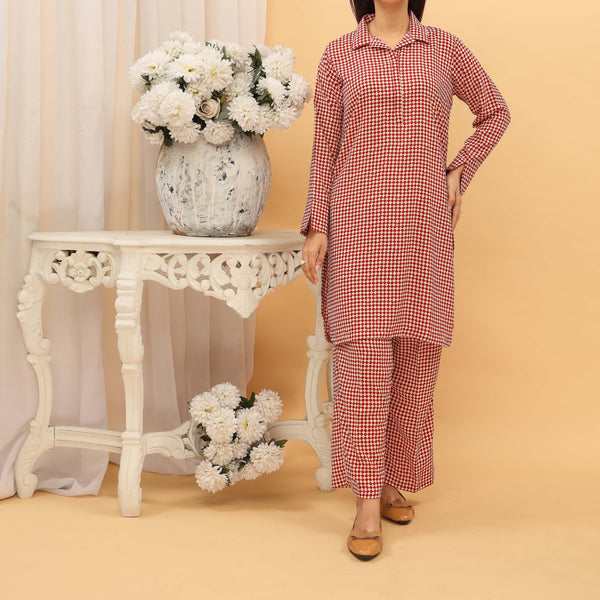 2PC- Digital Printed Grip Silk Co-Ord Set PS5318