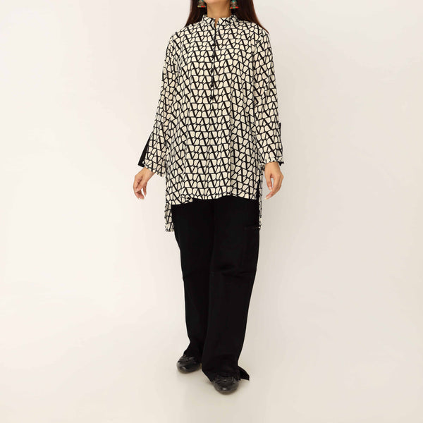 1PC- Digital Printed Grip Silk Shirt PS5326