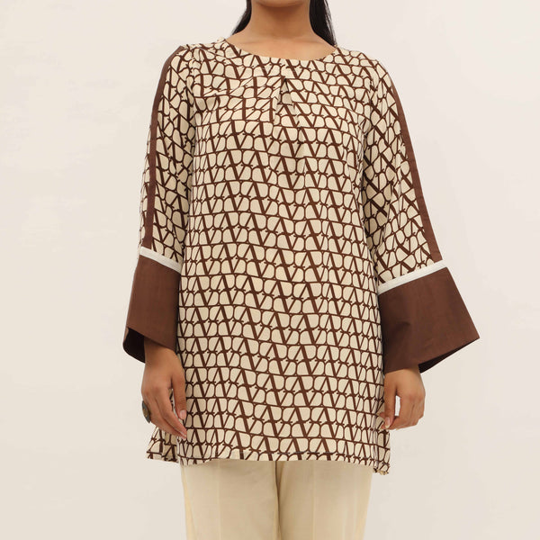 1PC- Printed Grip Silk Shirt PS5329