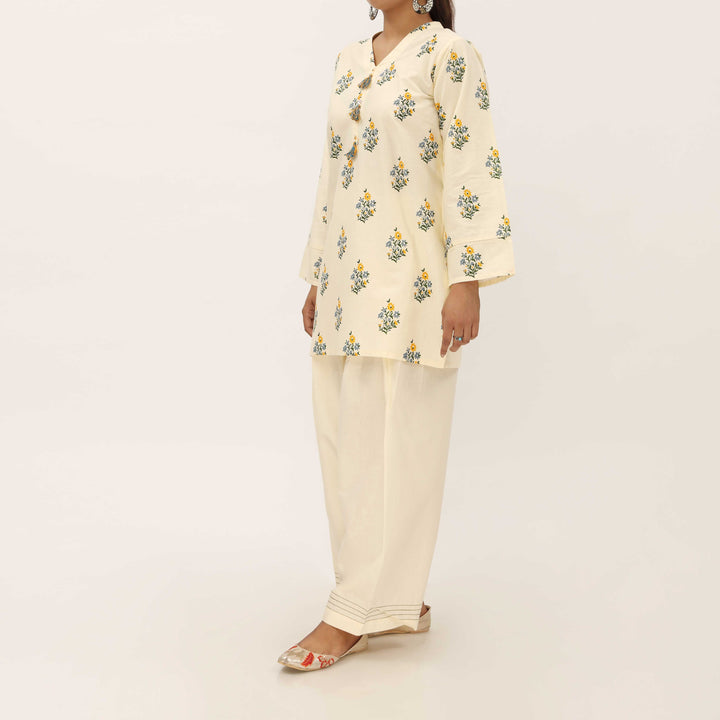 2PC- Screen Printed Cotton Cambric Suit PS5333