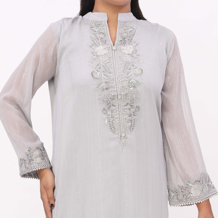 1PC- Chiffon Zari Shirt PS5335