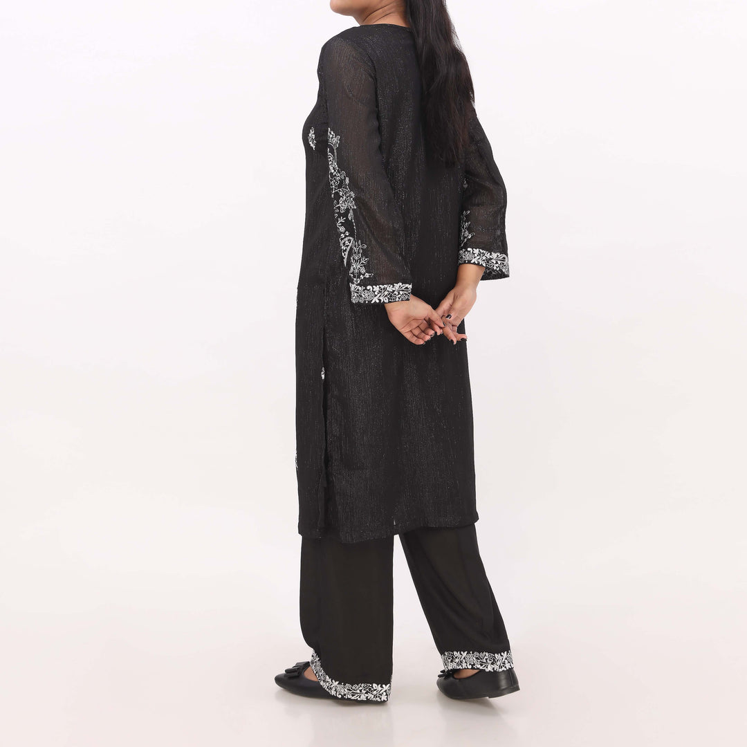 2PC- Embroidered Chiffon Zari Suit PS5336