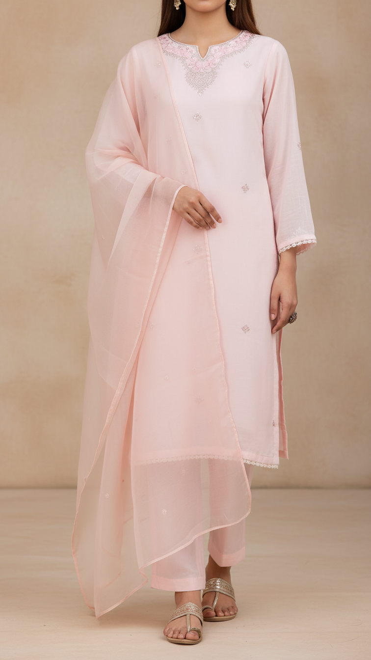 3PC- Broshia Chiffon Suit PS5341