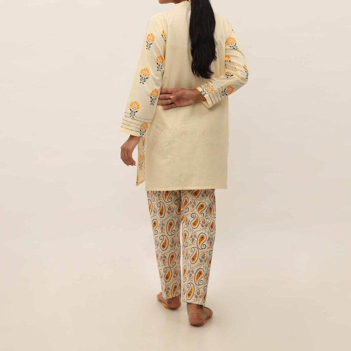 2PC- Screen Printed Cotton Cambric Suit PS5355